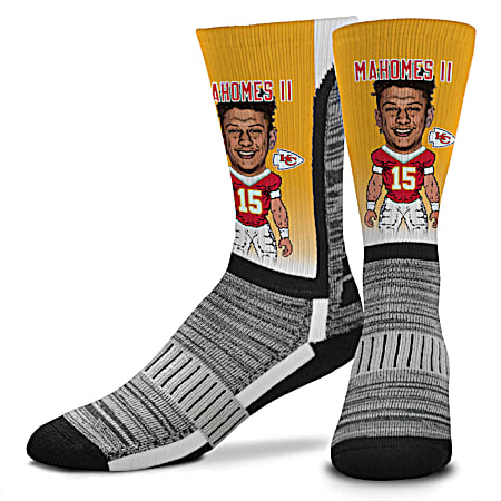 Adult Kansas City Chiefs MVP Patrick Mahomes V-Curve Crew Socks