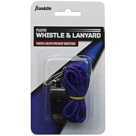Plastic Whistle w/ Lanyard - Assorted