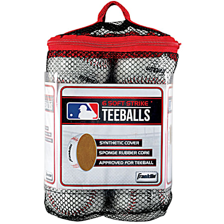 Soft Strike Teeballs w/ Mesh Bag - 6 Pk