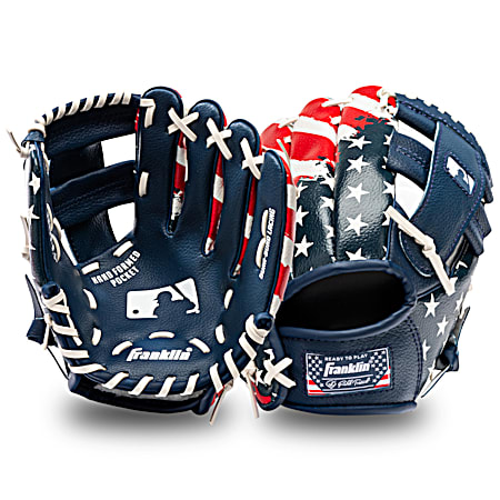 9.5 in. Glove with Ball - Navy-Red-White