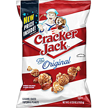 Cracker Jack 4.125 oz Original Carmel Coated Popcorn & Peanuts