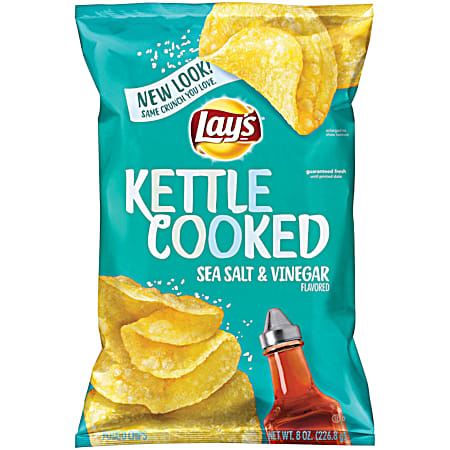 8 oz Kettle Cooked Sea Salt & Vinegar Flavored Potato Chips