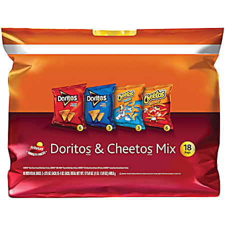 Doritos & Cheetos Mix 17.63 oz Variety Pack - 18 Ct