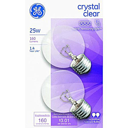 25W CC25 G16.5 Globe Decorative Light Bulb