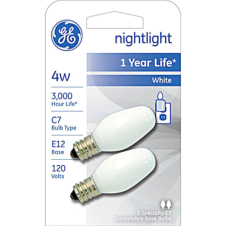 4W C7 Long Life Night Light - White