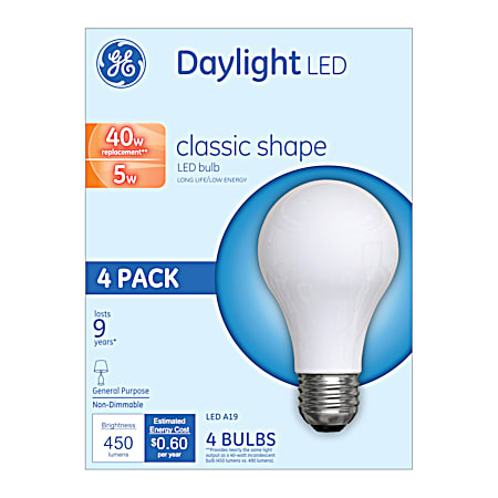 5W LED Day Light Bulb - 4 Pk.