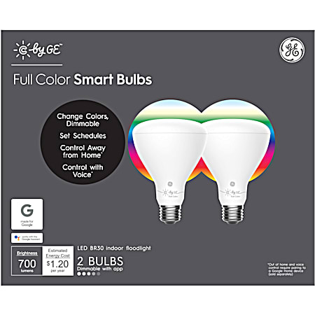 BR30 C by GE Full Color Smart Bulb - 2 Pk