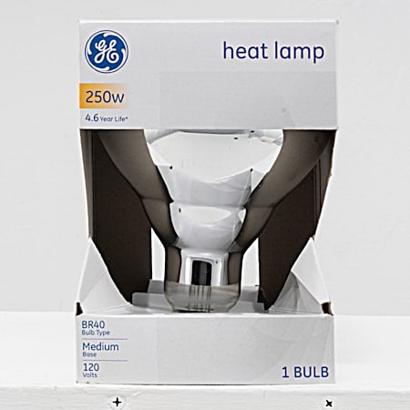 250W BR40 Clear Incandescent Heat Lamp Light Bulb