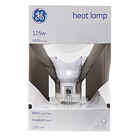 125W R40 Clear Incandescent Heat Lamp Light Bulb