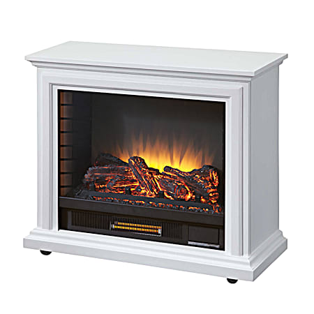 Pleasant Hearth Sheridan White Mobile Infrared Fireplace