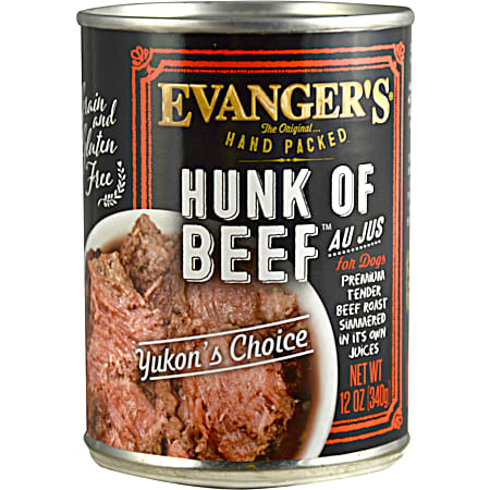 Hand Packed Hunk of Beef Au Jus Wet Dog Food