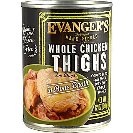 Hand Packed Whole Chicken Thighs Wet Dog Food