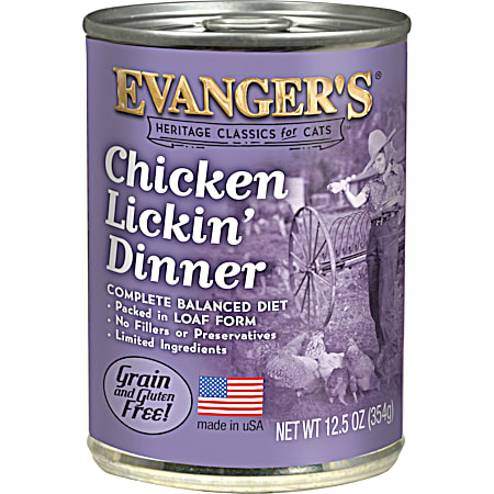 Evanger's Chicken Lickin' Dinner Wet Food for Cats