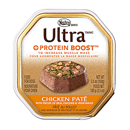 Ultra 3.5 oz Chicken Pate w/ Pieces of Real Chicken & Vegetables Adult Wet Dog Food