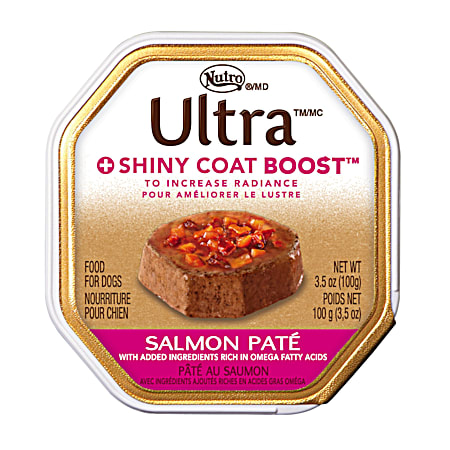 Nutro Ultra 3.5 oz Salmon Pate w/ Added Ingredients Rich in Omega Fatty Acids Adult Wet Dog Food