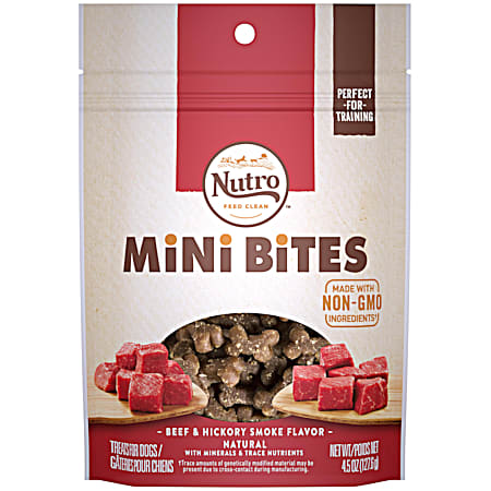 Nutro Mini Bites 4.5 oz Beef & Hickory Smoke Flavor Dog Treats