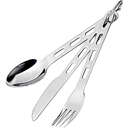 GSI Outdoors Glacier Stainless Cutlery Set - 3 Pc