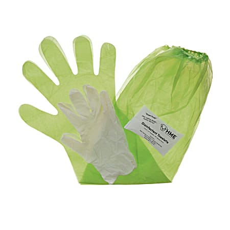 HME Game Cleaning Gloves w/ Towelette - 2 Pk
