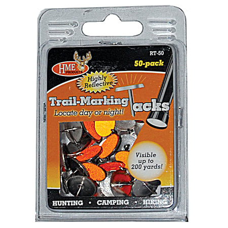 HME Orange Reflective Trail Marking Tacks - 50 Pk