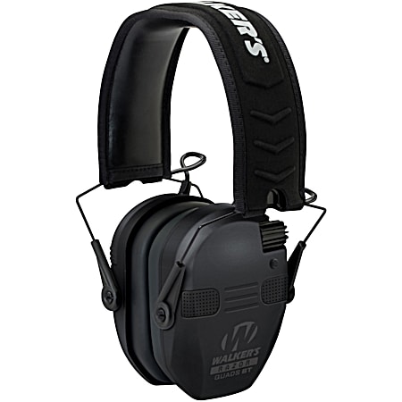 Walker's Razor Series Black Slim Electronic Quad Ear Muffs w/ Bluetooth