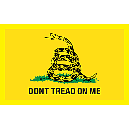 Yellow Don't Tread On Me Adhesive Shooting Patch
