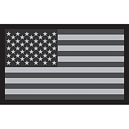 Black & Grey US Flag Adhesive Shooting Patch