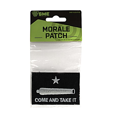Come and Take It Cannon Black Morale Patch w/ Adhesive