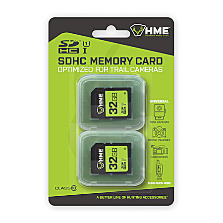32GB SD Memory Card - 2 Pk