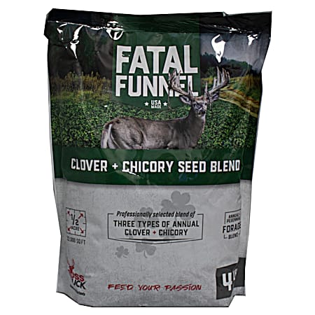 4 lb Fatal Funnel Clover and Chicory Seed Food Plot