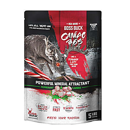 BOSS BUCK 5 lb Caniac 365 Peppermint Flavored Mineral Attractant Powder