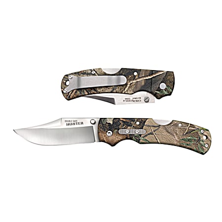 Camouflage Double Safe Hunter Folding Knife