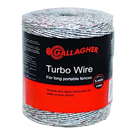 Gallagher 3/32 in White Turbo Wire 1312 ft w/ 328 ft Free