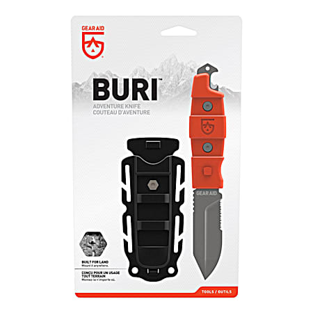 Buri Orange Fixed Blade Adventure Knife