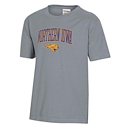Kids' Northern Iowa Panthers Concrete Team Graphic Crew Neck Short Sleeve Cotton T-Shirt