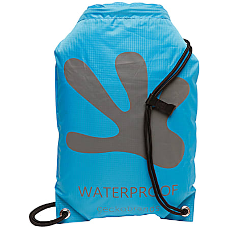 Blue/Gray 10L Waterproof Drawstring Backpack