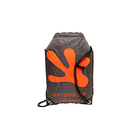 Gray/Orange 10L Waterproof Drawstring Backpack