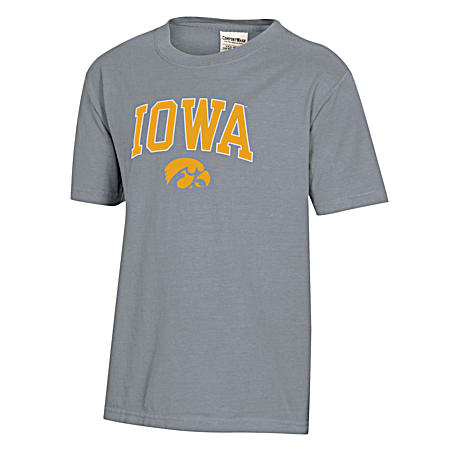 Kids' Iowa Hawkeyes Concrete Team Graphic Crew Neck Short Sleeve Cotton T-Shirt