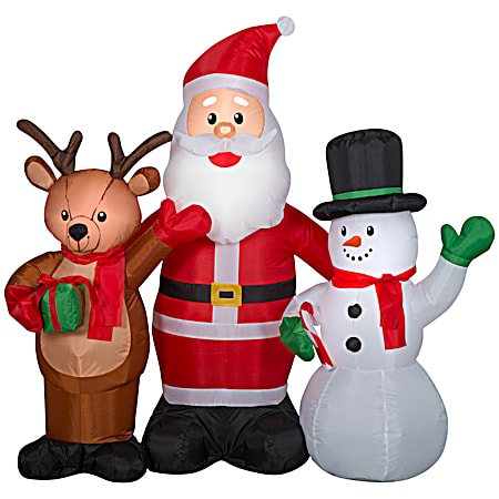 Small Airblown Santa & Friends LED Christmas Inflatable