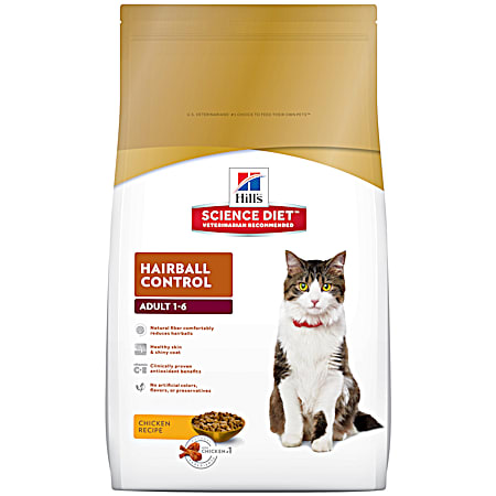 Science Diet Adult Hairball Control Chicken Recipe Dry Cat Food
