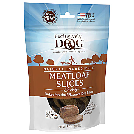 Exclusively Pet 7 oz Meatloaf Slices Turkey Meatloaf Flavored Dog Treats