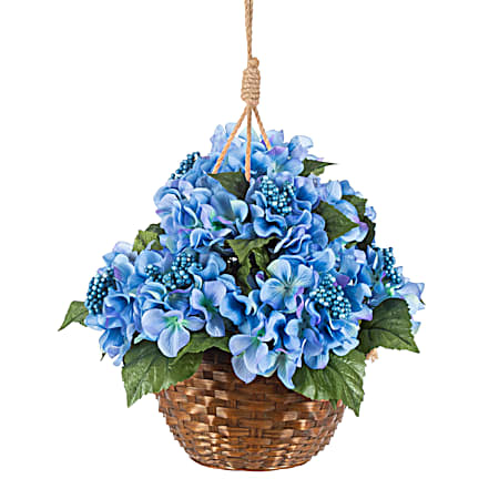 Artificial Hydrangea Hanging Basket - Assorted