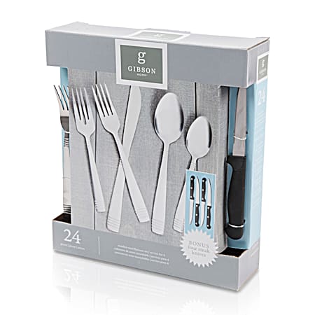 24 pc Palmore Plus Stainless Steel Flatware Set