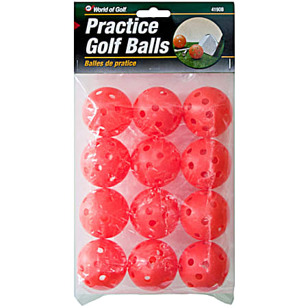 Jef World Of Golf Orange Practice Golf Balls - 12 Pk