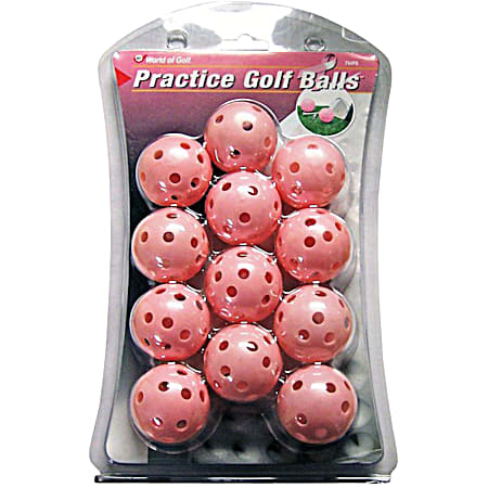 Jef World Of Golf Pink Practice Golf Balls - 12 Pk