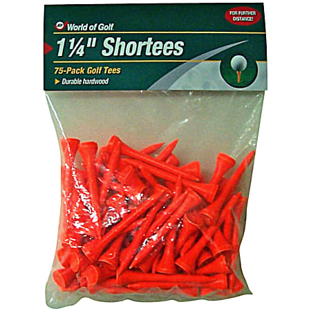 Shortees Orange Golf Tees - 75 Pk