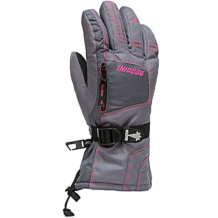 Ladies' Ultra Dri-Max Grey/Pink Gauntlet IV Gloves