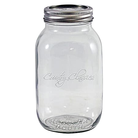 Quart Clear Regular Mouth Glass Canning Jars