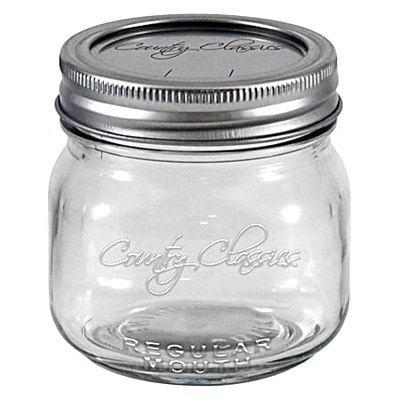 Mini Clear Wide Mouth Glass Canning Jars - 4 pk