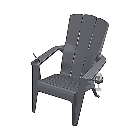 Flat Grey Deluxe Adirondack Chair