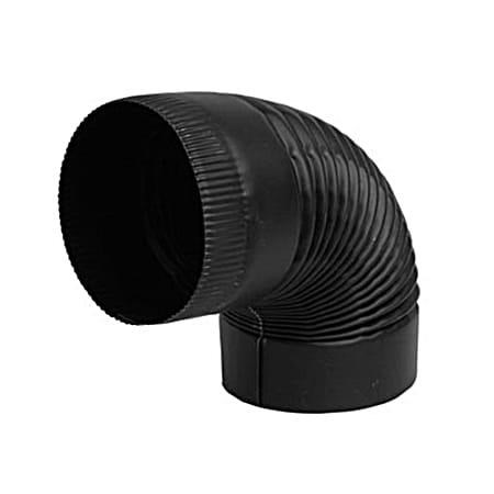 Gray Metal Products 6 In. Black Corrugated Elbow